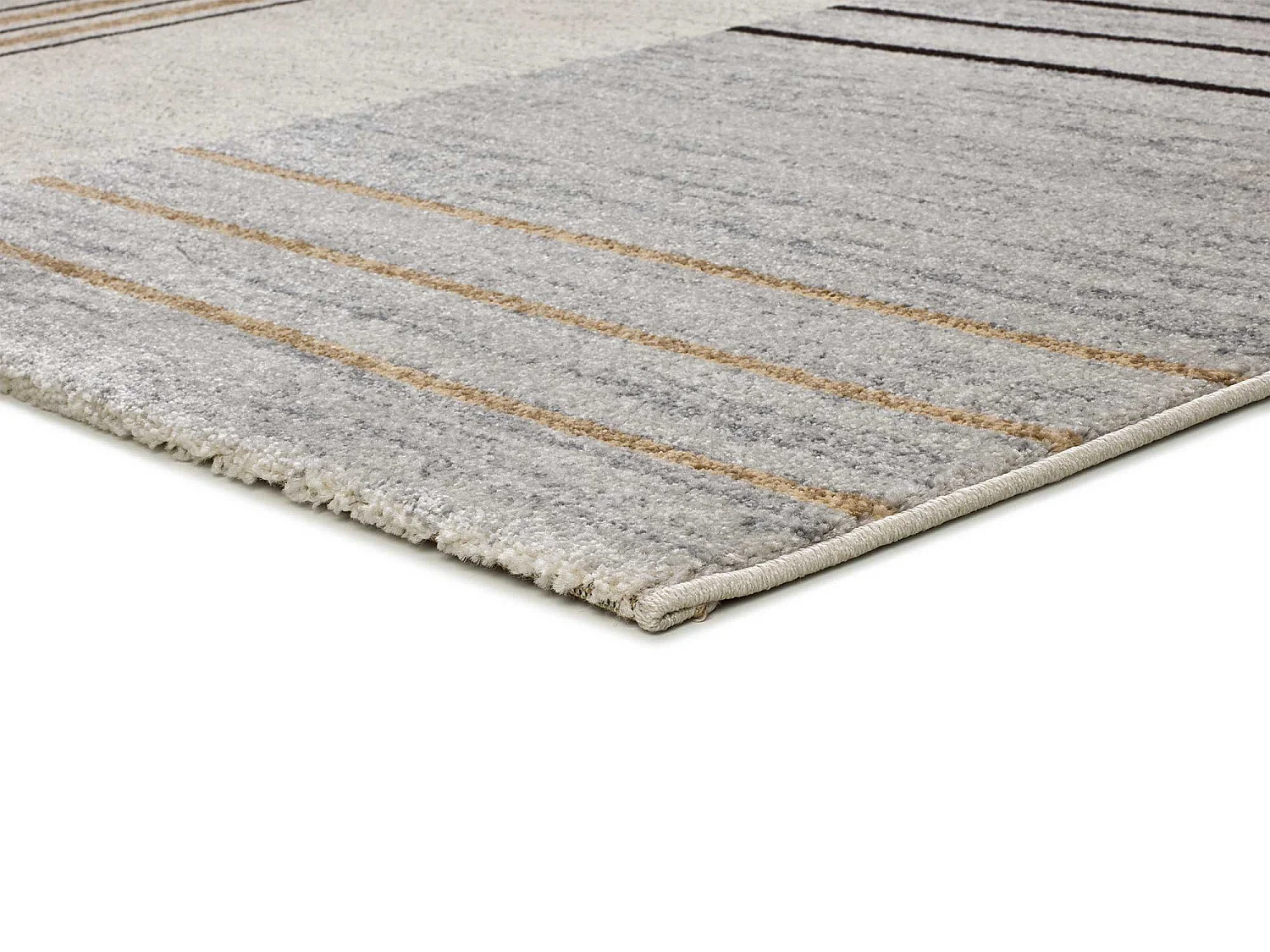 Tapis intérieur - géométrique - gris / beige - 80 x 150 cm - CRAFT