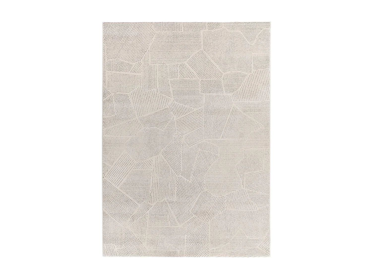 Tapis intérieur - abstrait - beige / gris - 133 x 190 cm - PORTO