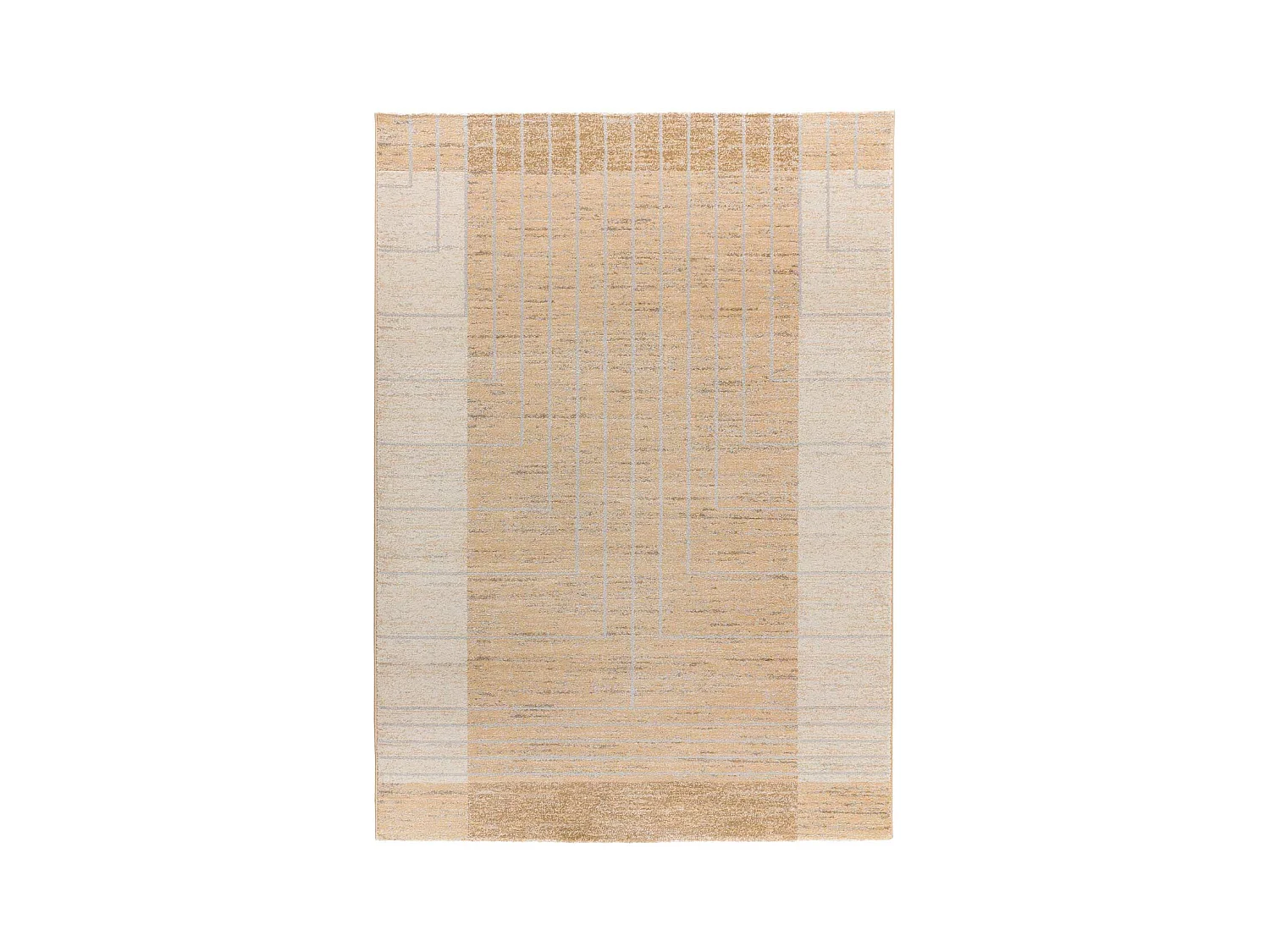 Laagpolig tapijt - etnisch - beige - 80x150 cm - CRAFT