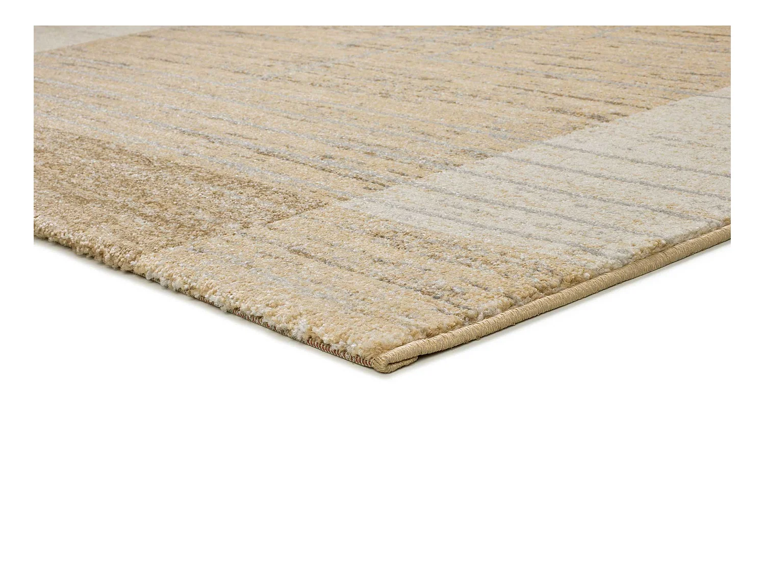 Laagpolig tapijt - etnisch - beige - 80x150 cm - CRAFT