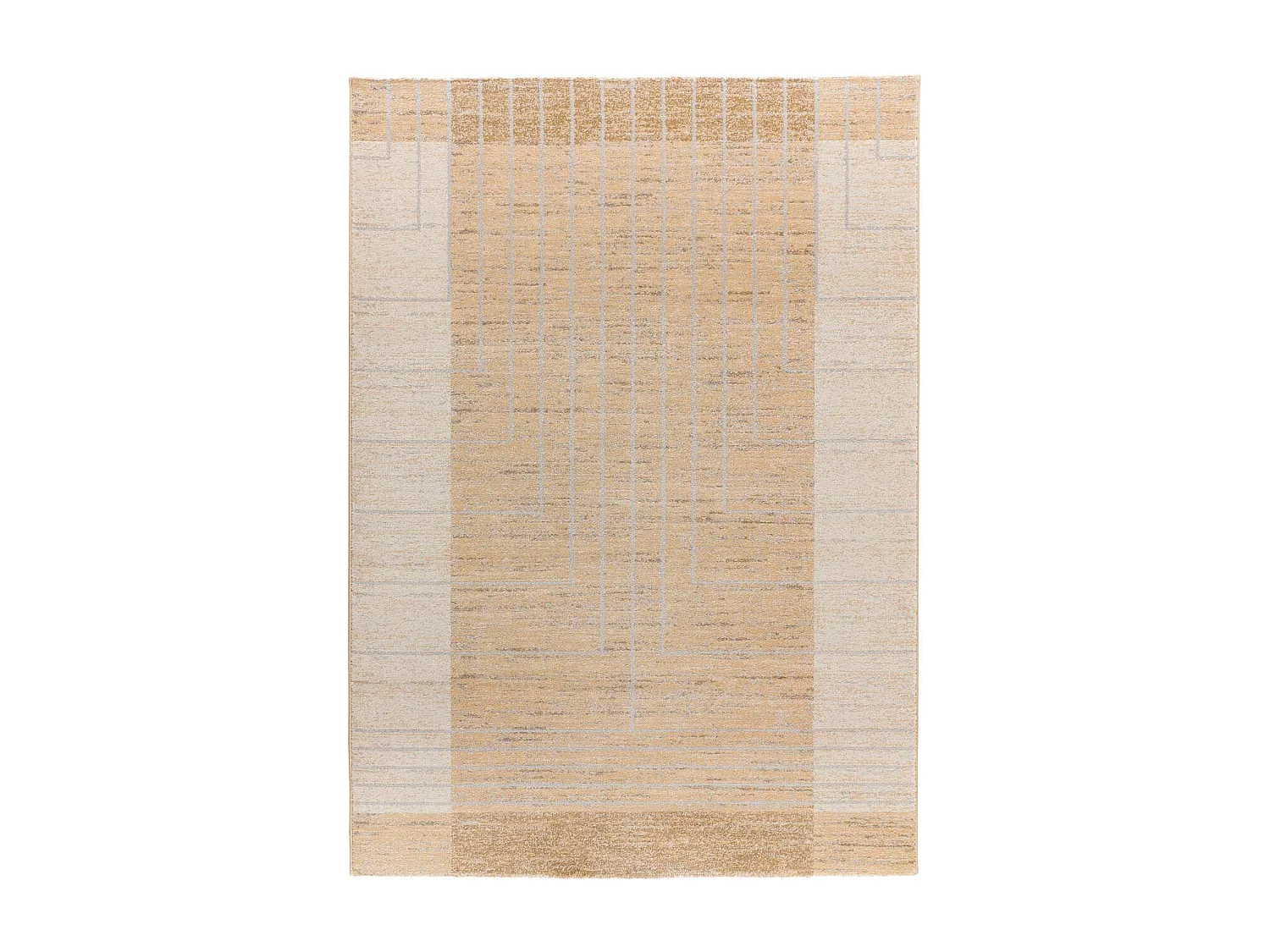 Laagpolig tapijt - etnisch - beige - 80x150 cm - CRAFT