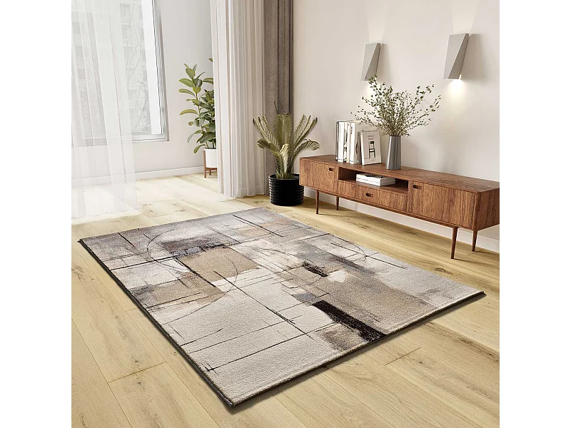 Tapis intérieur - abstrait - beige - 200 x 290 cm - BERUTI