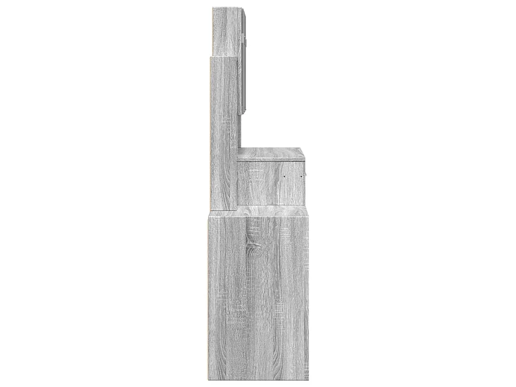 Coiffeuse avec armoire sonoma gris 80x35x132 cm