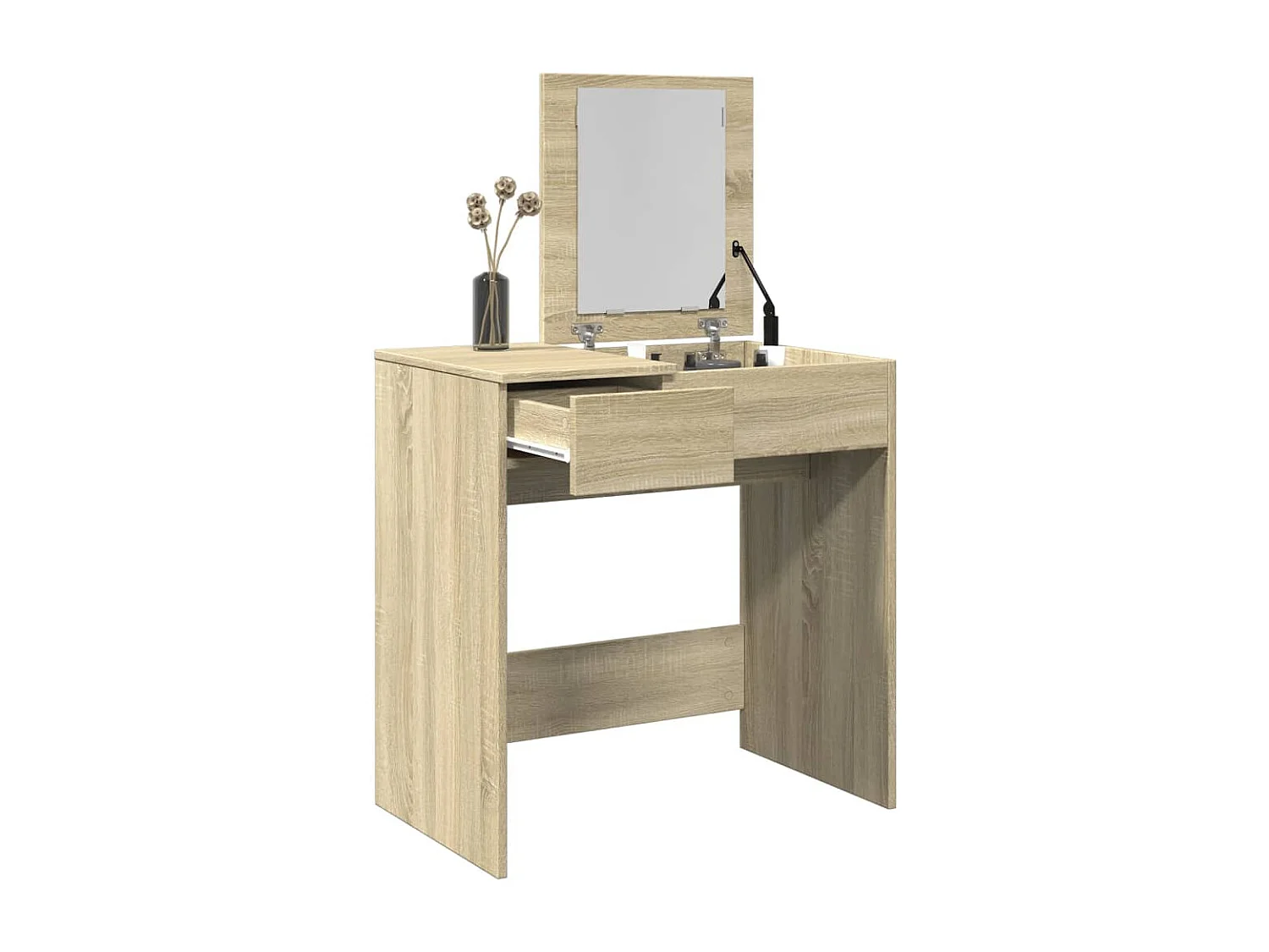 Toaletka Dęb Sonoma z Lustrem 73x46,5x120 cm