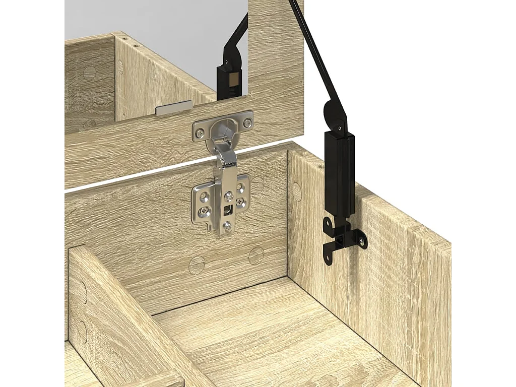 Toaletka Dęb Sonoma z Lustrem 73x46,5x120 cm