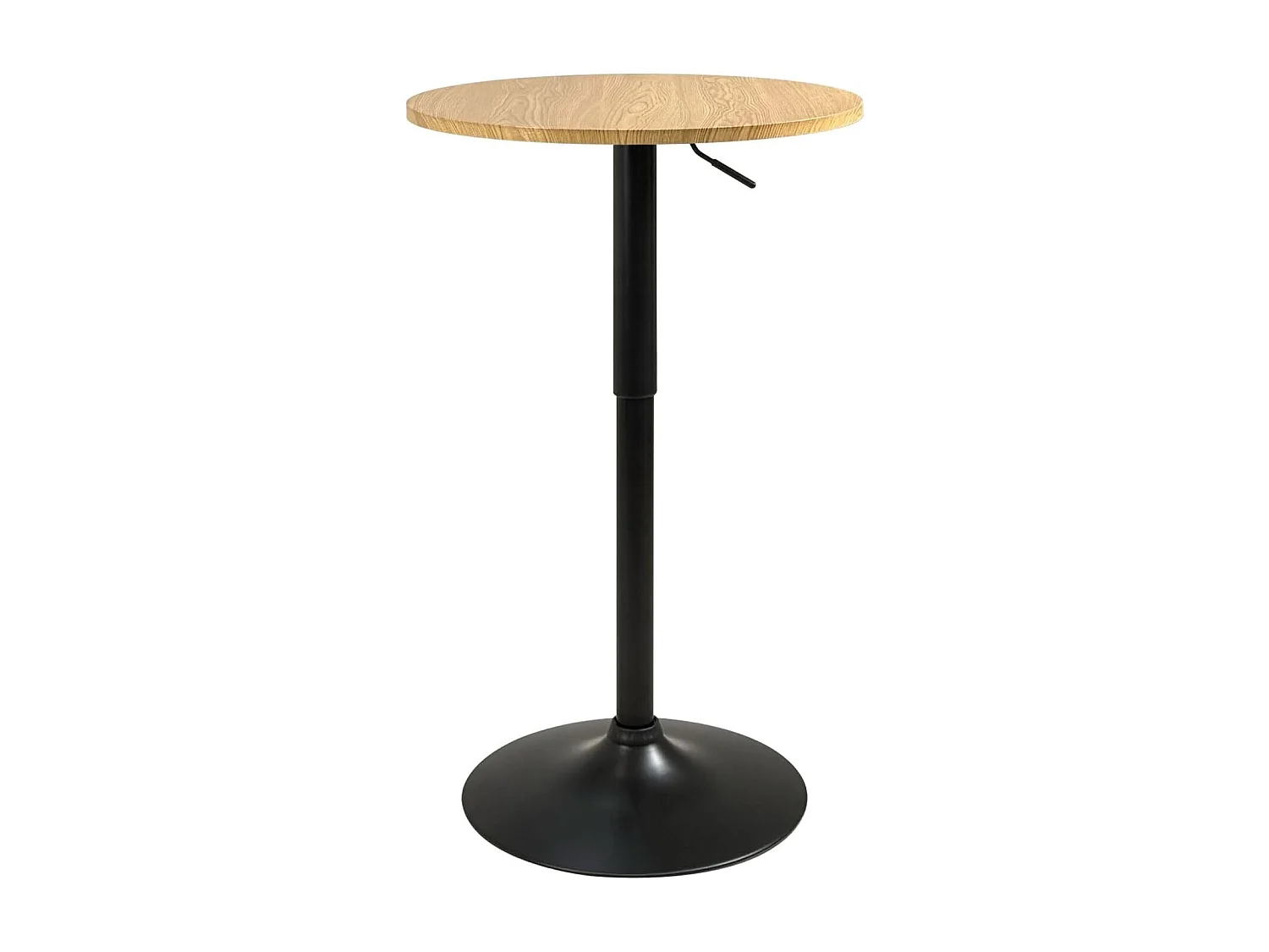Hoge Bartafel Ø60 cm – Sta-tafel verstelbare hoogte en Draaibaar SETI (Zwart Hout)