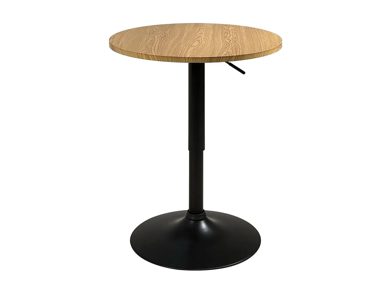 Hoge Bartafel Ø60 cm – Sta-tafel verstelbare hoogte en Draaibaar SETI (Zwart Hout)