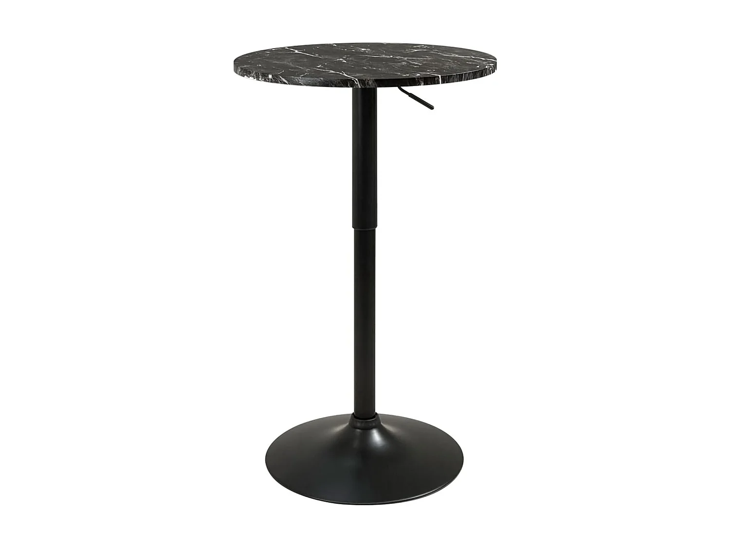 Mesa Bar Alta SETI Ø60 cm Regulável Giratória (mármore preto)