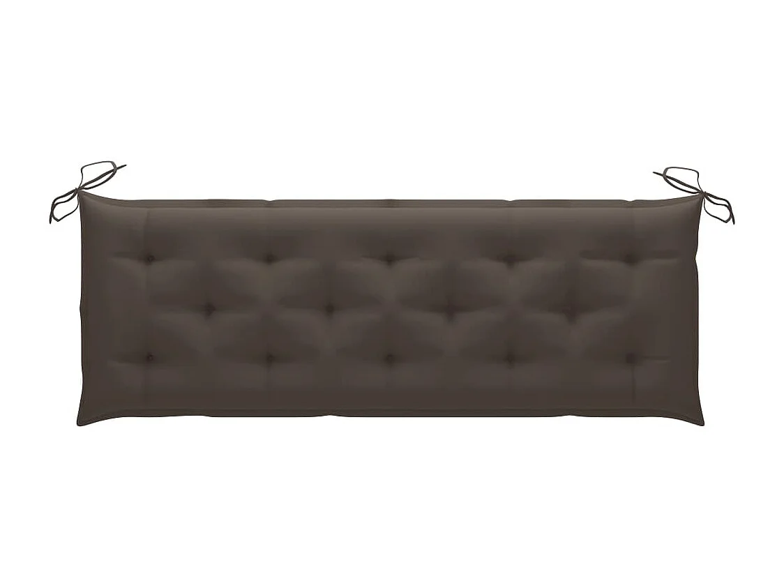 Banc de jardin 3 places avec coussin 150 cm Bois d'eucalyptus