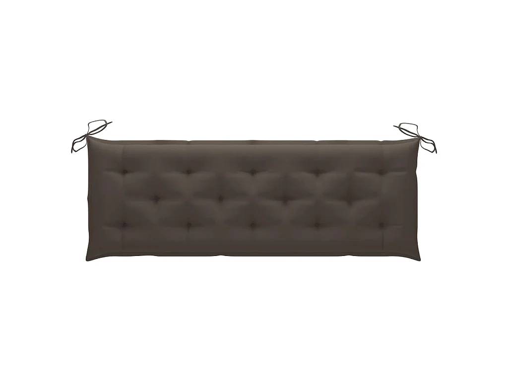 Banc de jardin 3 places avec coussin 150 cm Bois d'eucalyptus