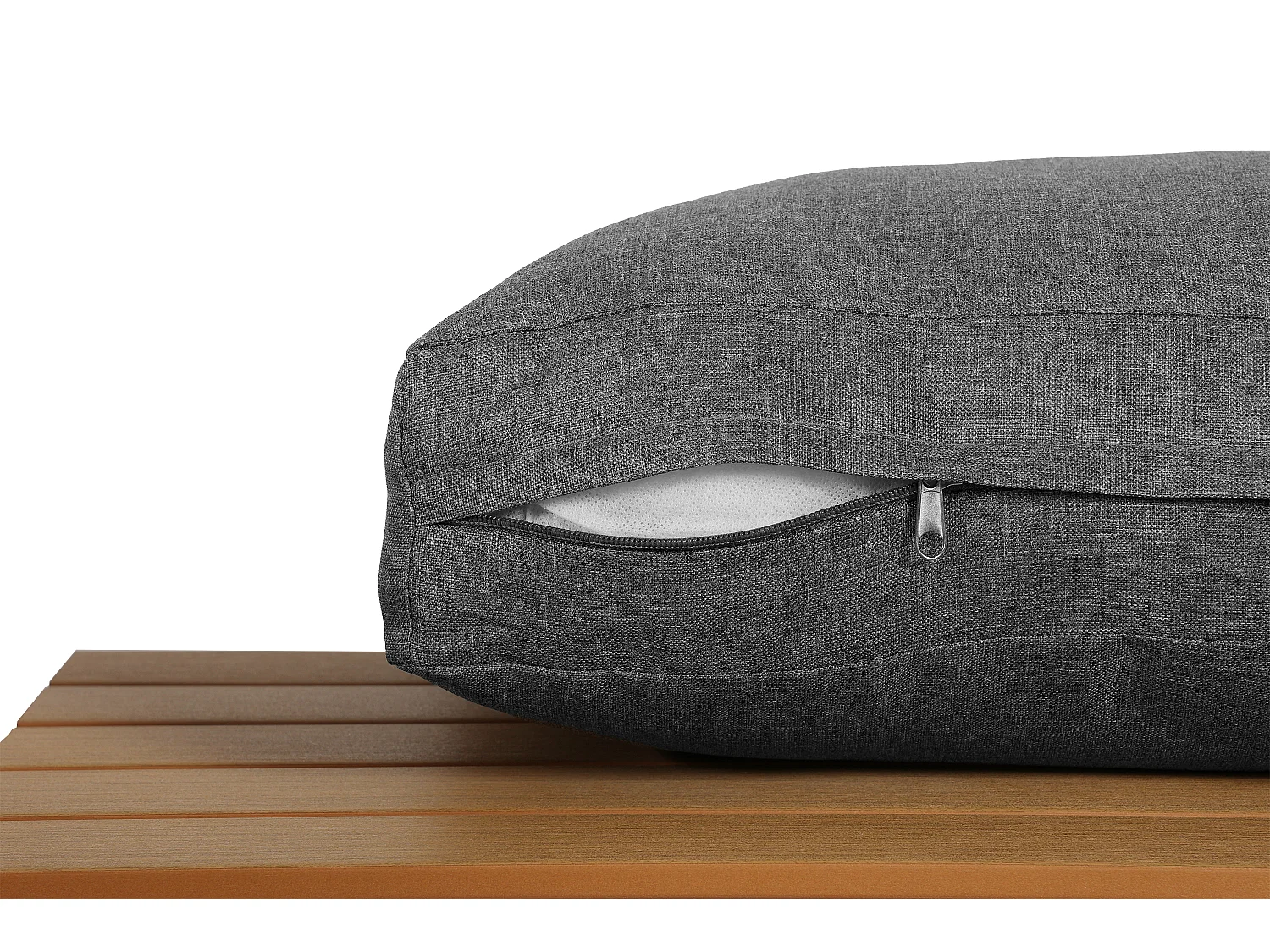 Conjunto de sala de jantar de jardim para 6-7 pessoas - estrutura em ferro galvanizado - com 1 mesa - tampo de mesa com balde de gelo - Cinza