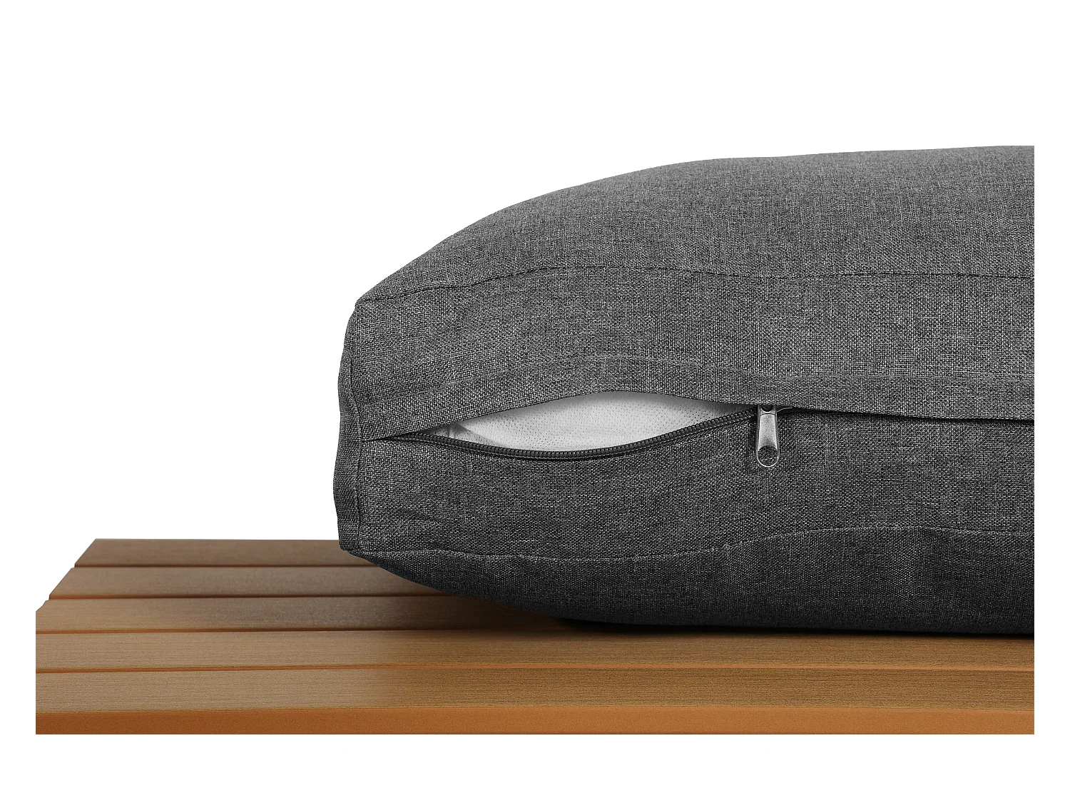 Gartengesellschaftsset für 6-7 Personen - verzinkte Eisengestaltung - mit 1 Tisch - Tischplatte mit Eiswürfelbehälter - Grau