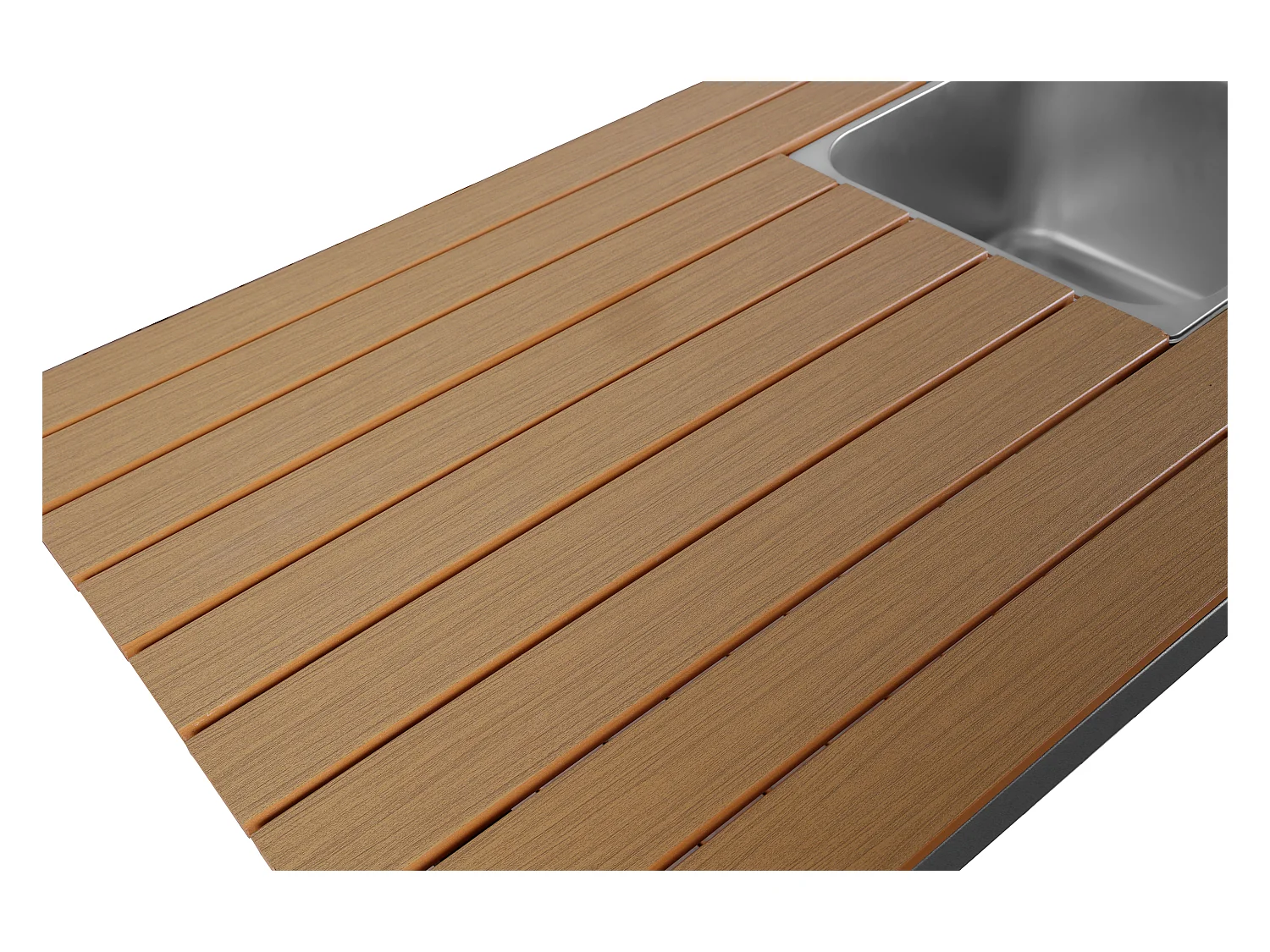 Gartengesellschaftsset für 6-7 Personen - verzinkte Eisengestaltung - mit 1 Tisch - Tischplatte mit Eiswürfelbehälter - Grau