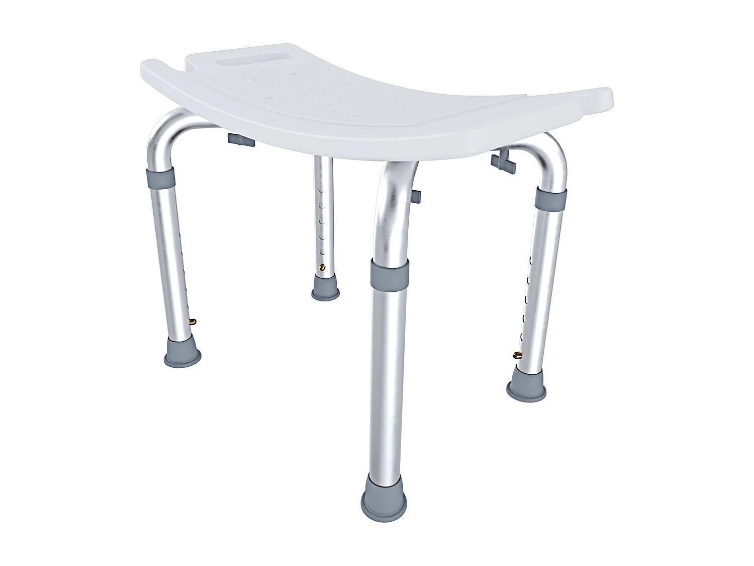 Sgabello Doccia Sedile Vasca Da Bagno Altezza Regolabile In 6 Posizioni Piedini Antiscivolo Portata Max 120 Kg Per Anziani Disabili 50 x 30 Cm Bianco