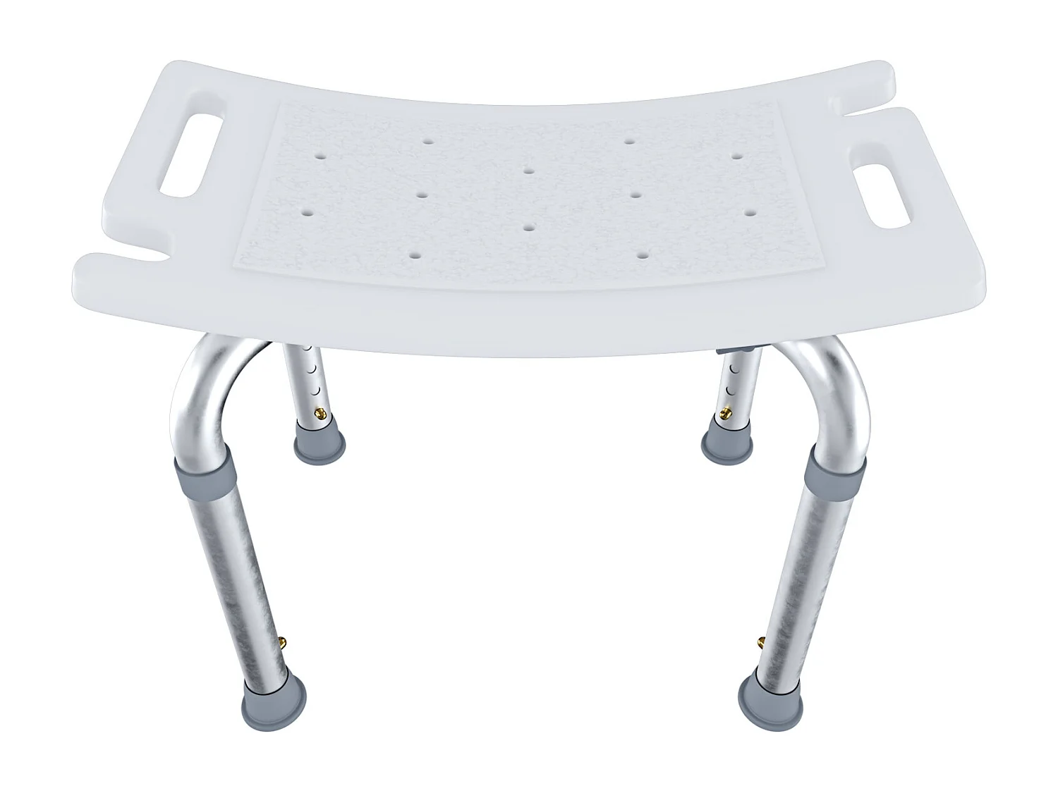 Sgabello Doccia Sedile Vasca Da Bagno Altezza Regolabile In 6 Posizioni Piedini Antiscivolo Portata Max 120 Kg Per Anziani Disabili 50 x 30 Cm Bianco