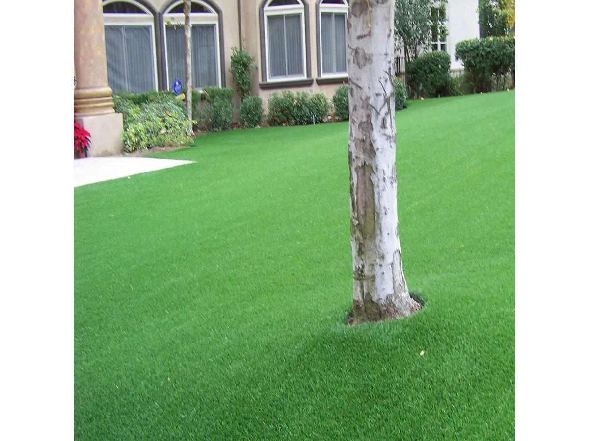 Prato Sintetico Realistico Giardino 4 Sfumature Anti UV Atossico Drenante Ideale per Piscina Terrazzo Aree Giochi Viali (30mm 1x5mt 5mq)