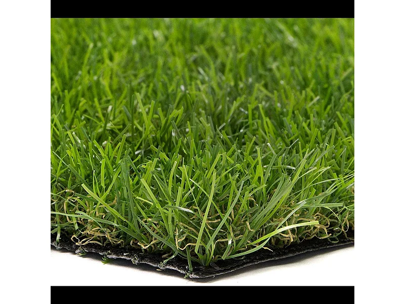 Prato Sintetico Realistico Giardino 4 Sfumature Anti UV Atossico Drenante Ideale per Piscina Terrazzo Aree Giochi Viali (30mm 2x5mt 10mq)