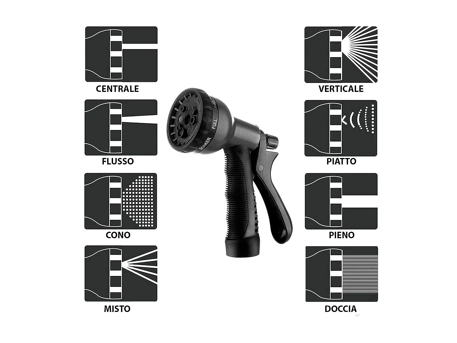 Tubo Da Giardino Estensibile Da 5 a 15 Metri Raccordi In Ottone Massiccio Tubo Flessibile Per Acqua Valvola Di Arresto E Ugello Multifuzione 8 Funzioni Giardino