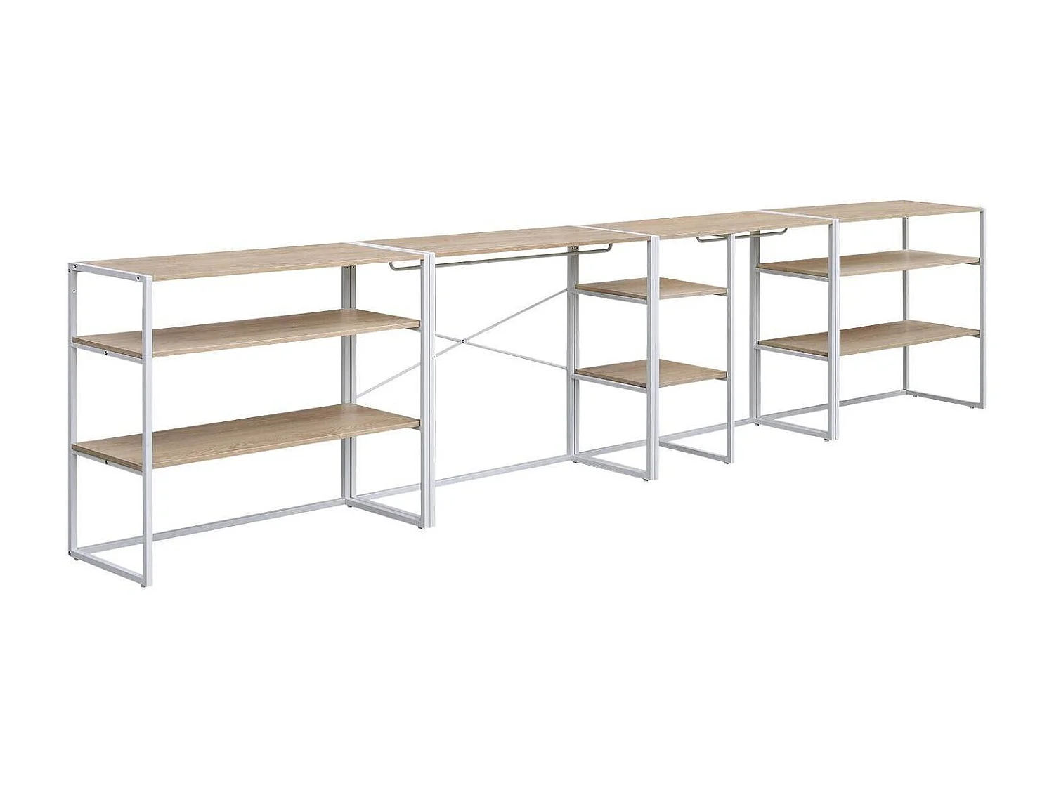 Lot de 4 portants vêtements KADRA sous combles modulables 400x85cm