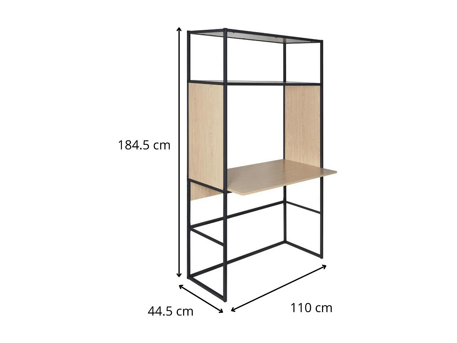 OSLO houten metalen kledingrek en bureau