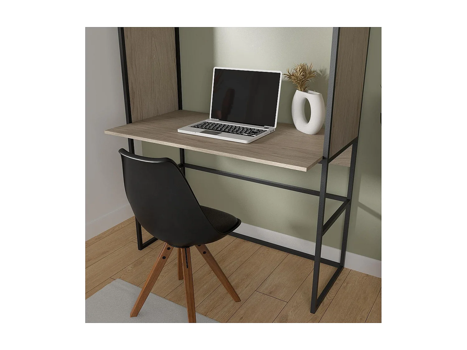 OSLO houten metalen kledingrek en bureau