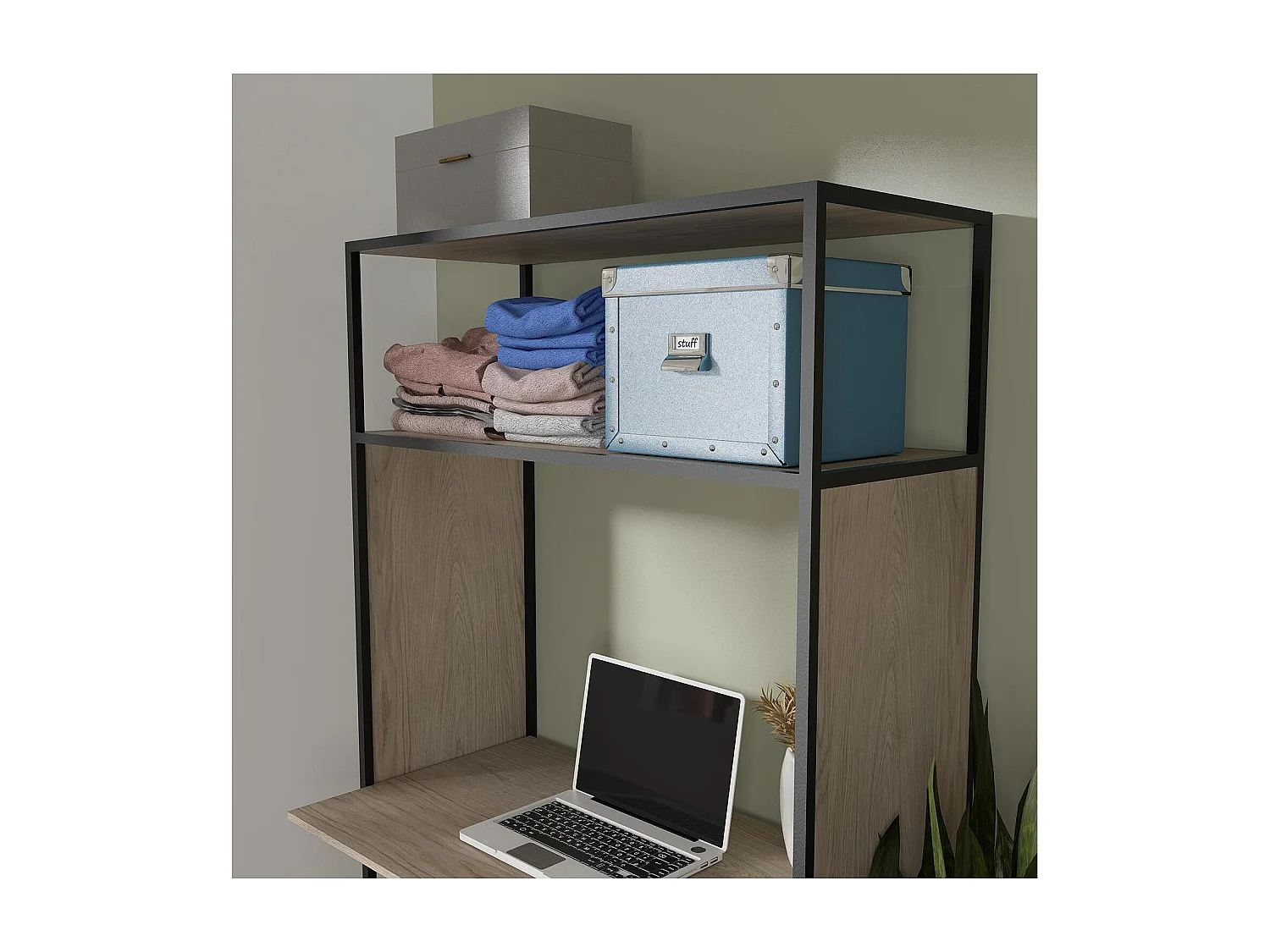 OSLO houten metalen kledingrek en bureau