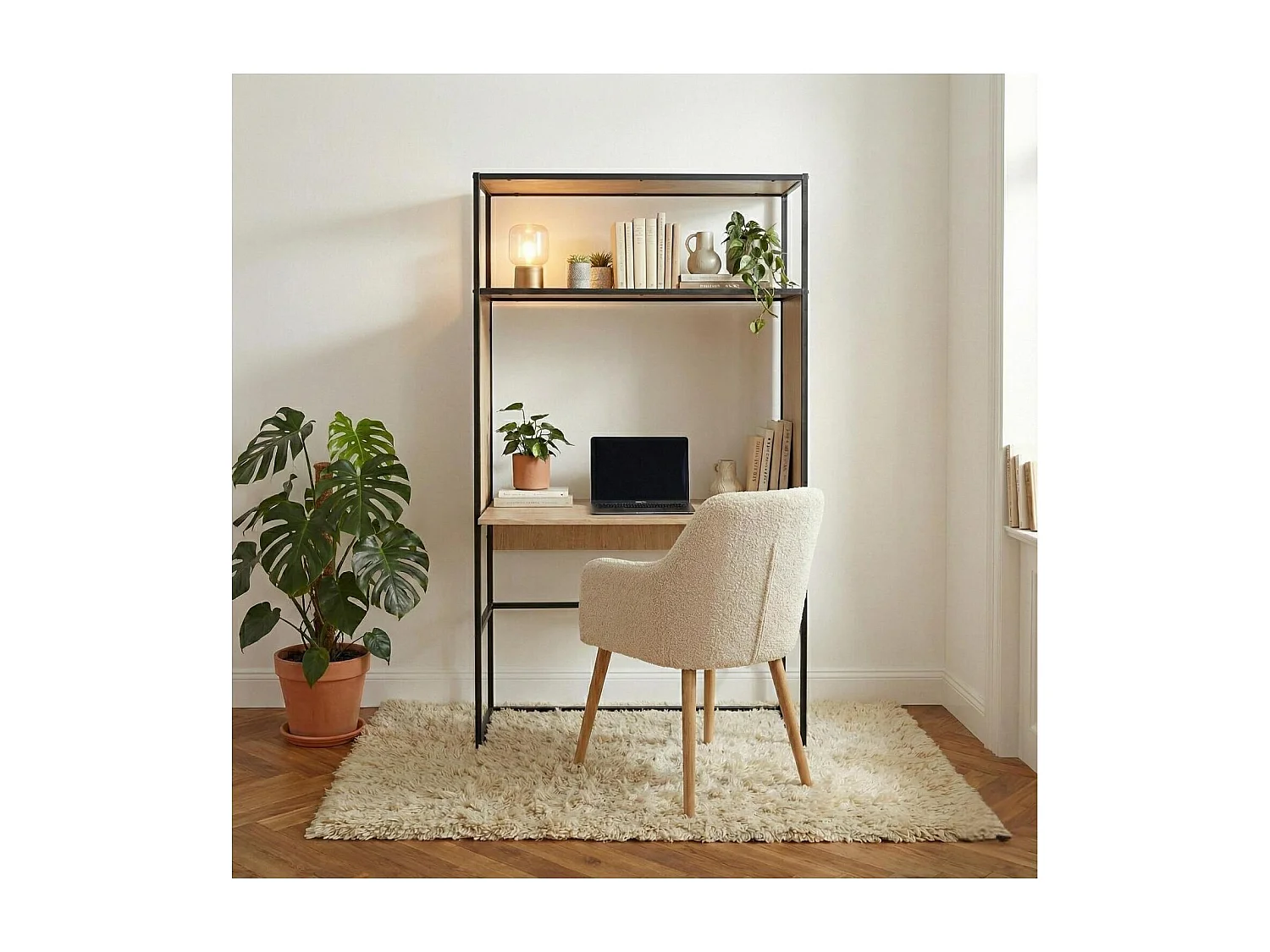 OSLO houten metalen kledingrek en bureau