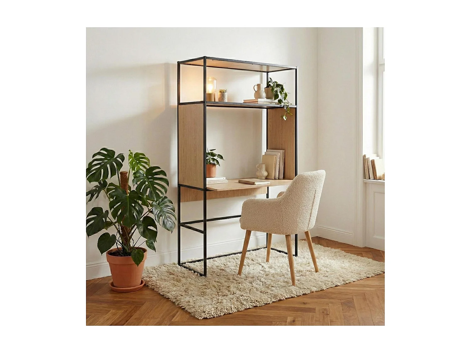 OSLO houten metalen kledingrek en bureau