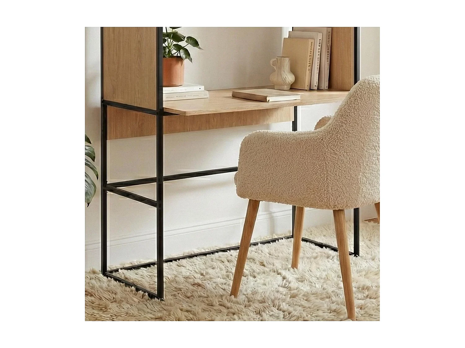 OSLO houten metalen kledingrek en bureau