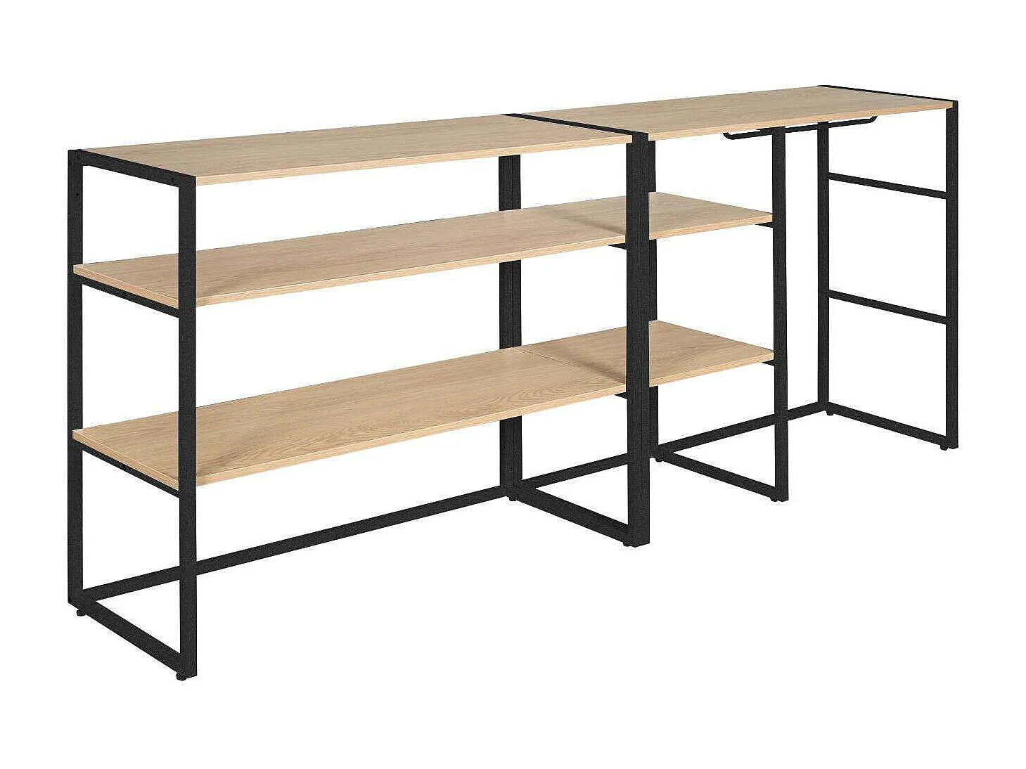 Lot de 2 portants vêtements sous combles modulables 200x85cm