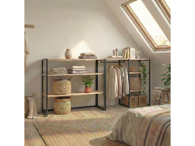Set di 2 appendiabiti modulari da soffitta 200x85cm KADRA