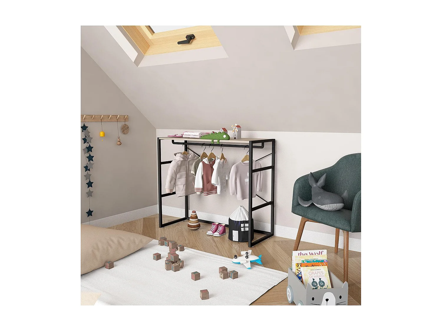 KADRA 100x85cm zolderkledingrek