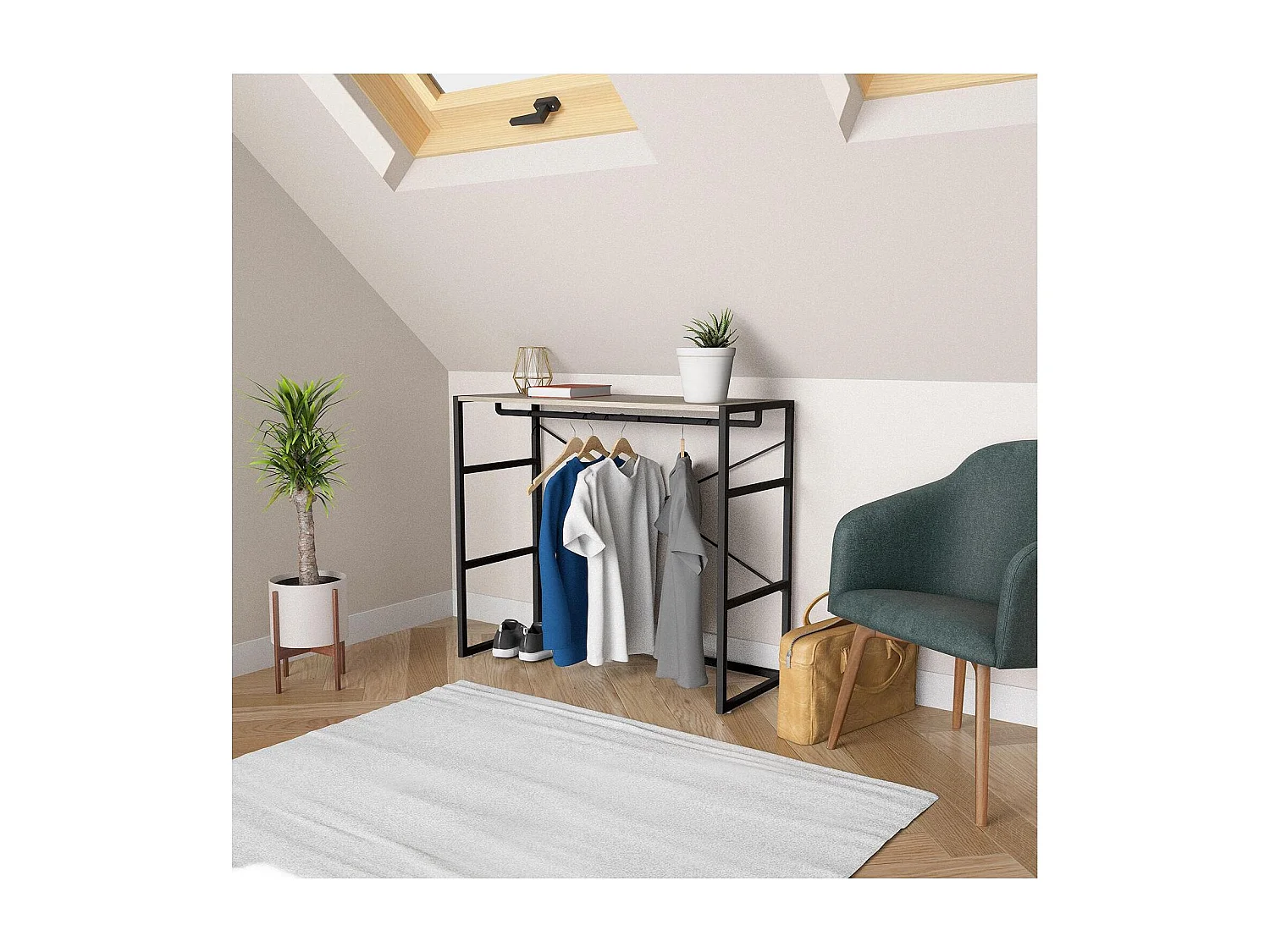 KADRA 100x85cm zolderkledingrek