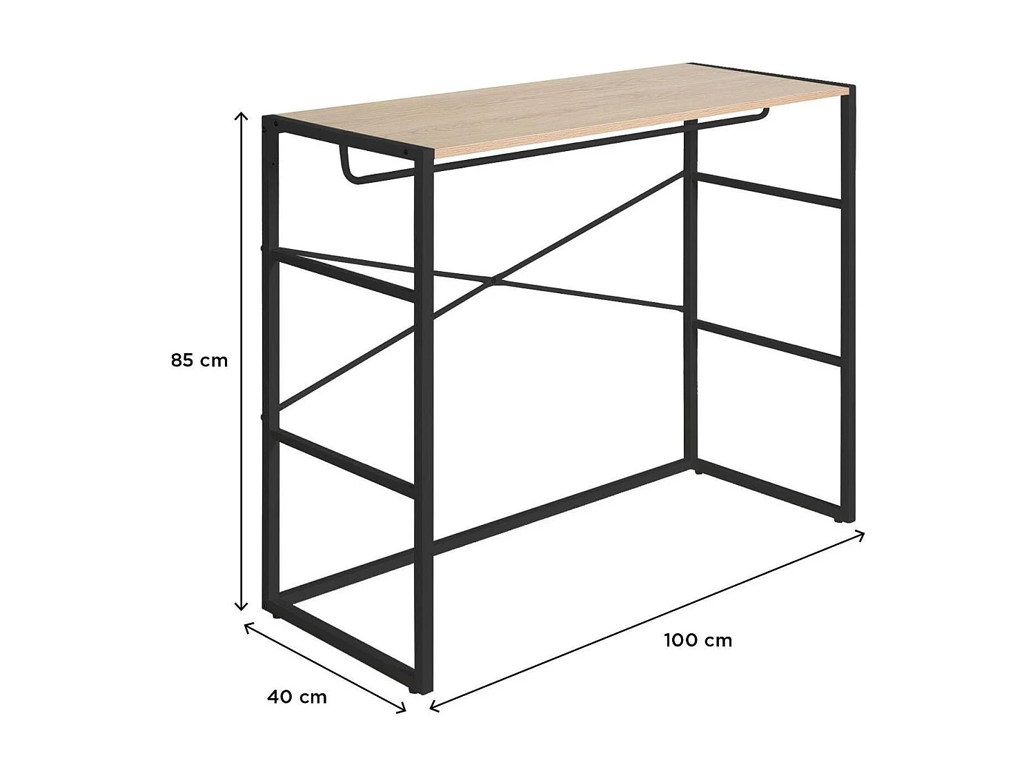 Portant vêtements sous combles penderie 100x85cm