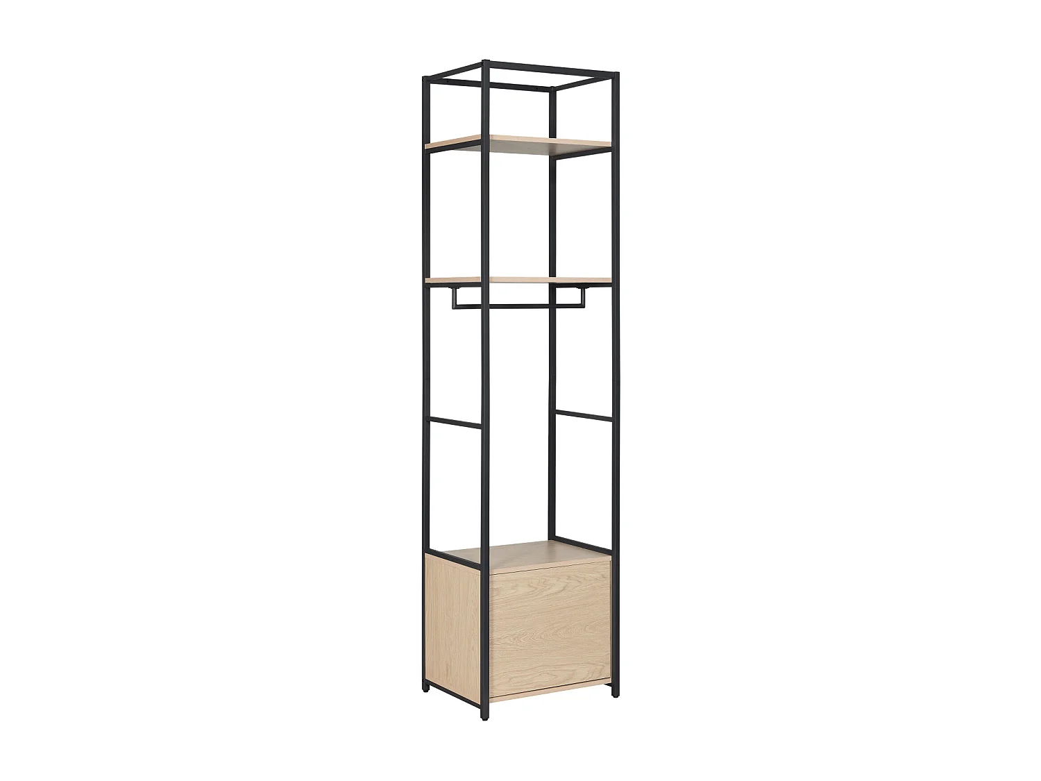 JUNE gesloten houten en metalen kledingrek