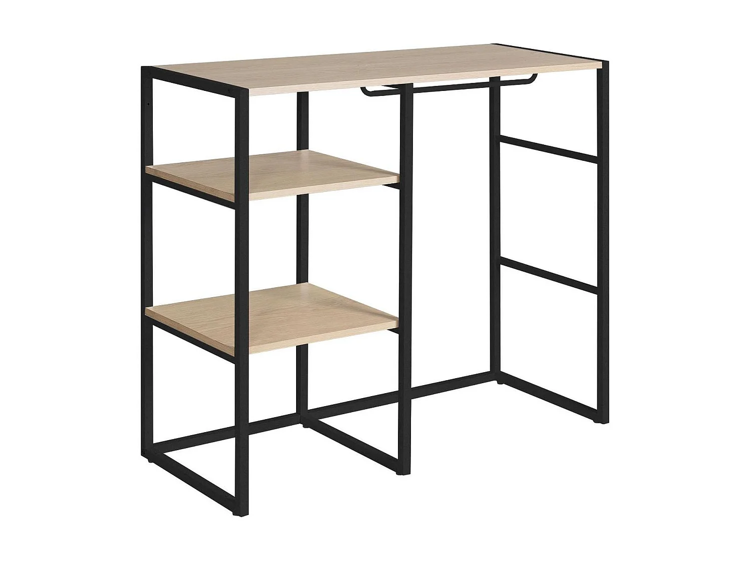 KADRA 100x85cm zolderkledingrek met kledingkast en planken