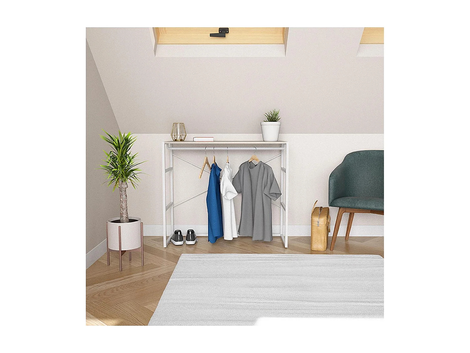 KADRA 100x85cm zolderkledingrek