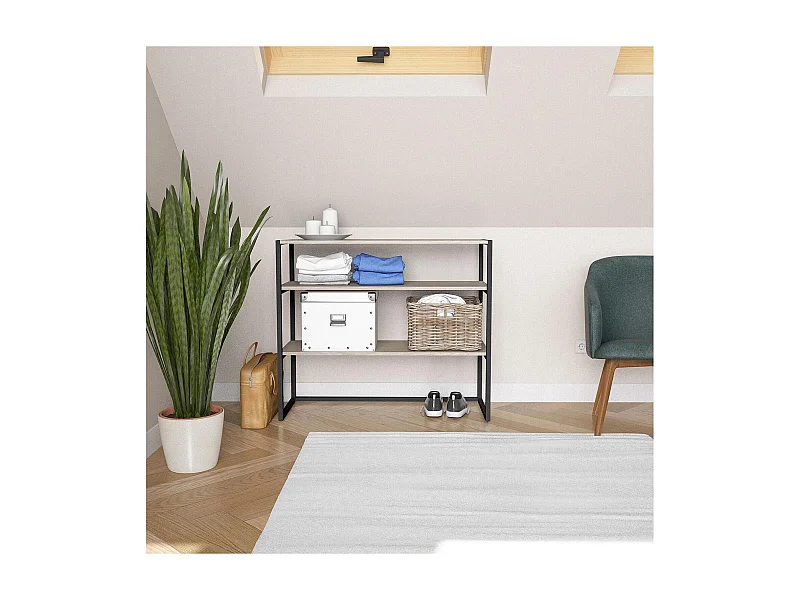 KADRA 100x85cm zolderkledingrek met planken