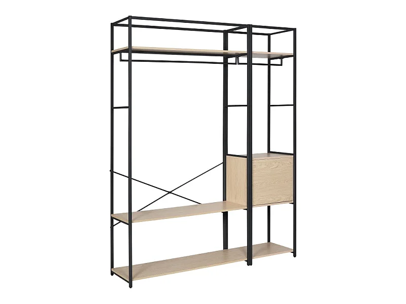 Set di 2 appendiabiti in legno e metallo JUNE