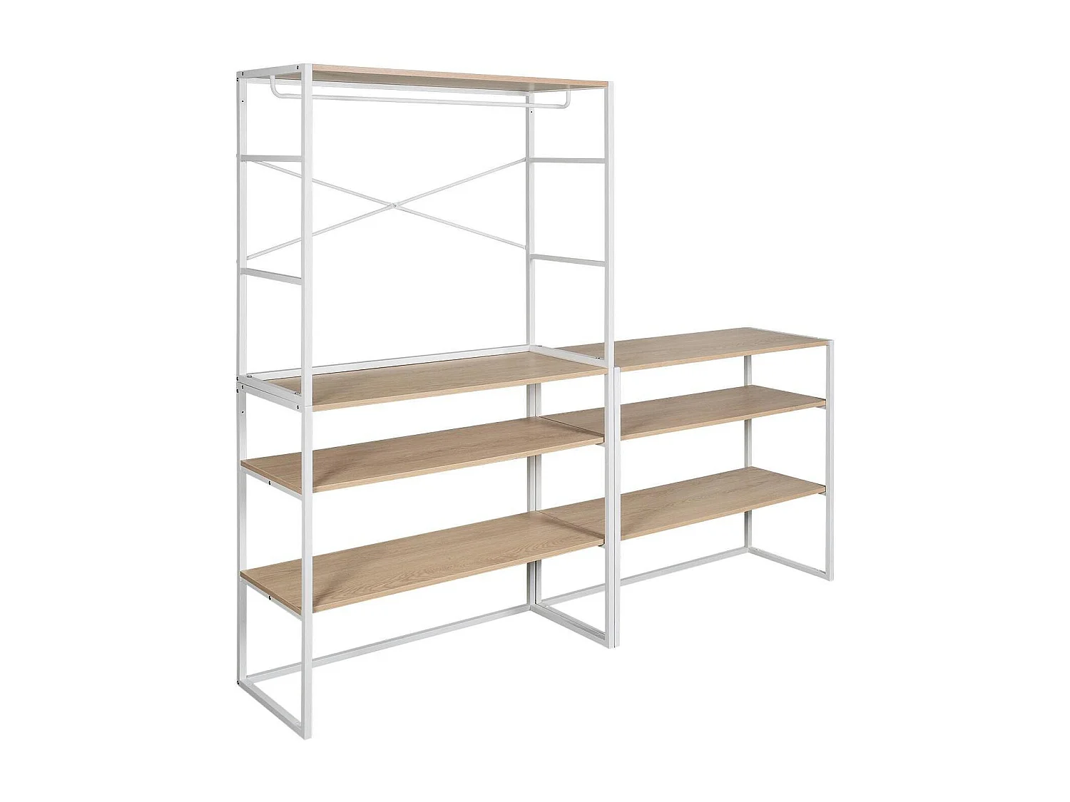 Lot de 3 portants vêtements sous combles modulables 300x85cm