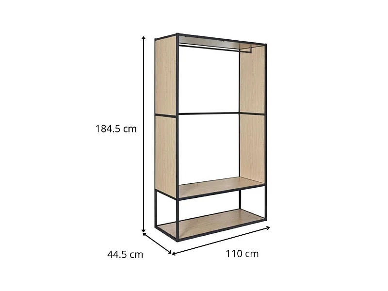 Perchero reversible de madera y metal OSLO