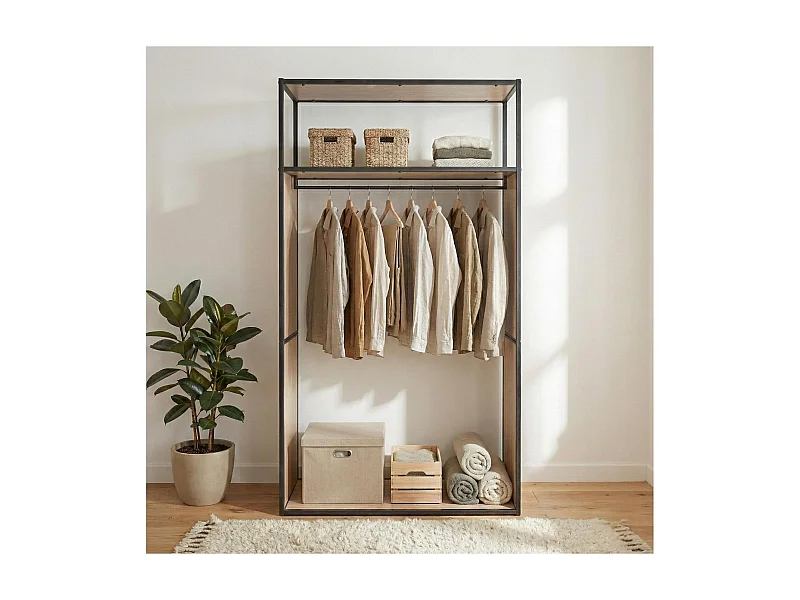 Appendiabiti reversibile in legno e metallo OSLO