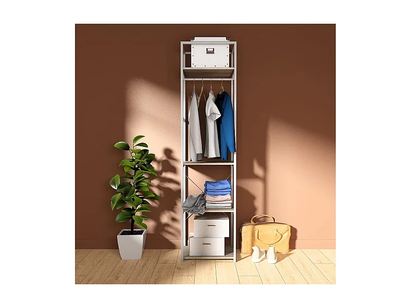 Kleiderständer aus Holz und Metall 50x200cm JUNE