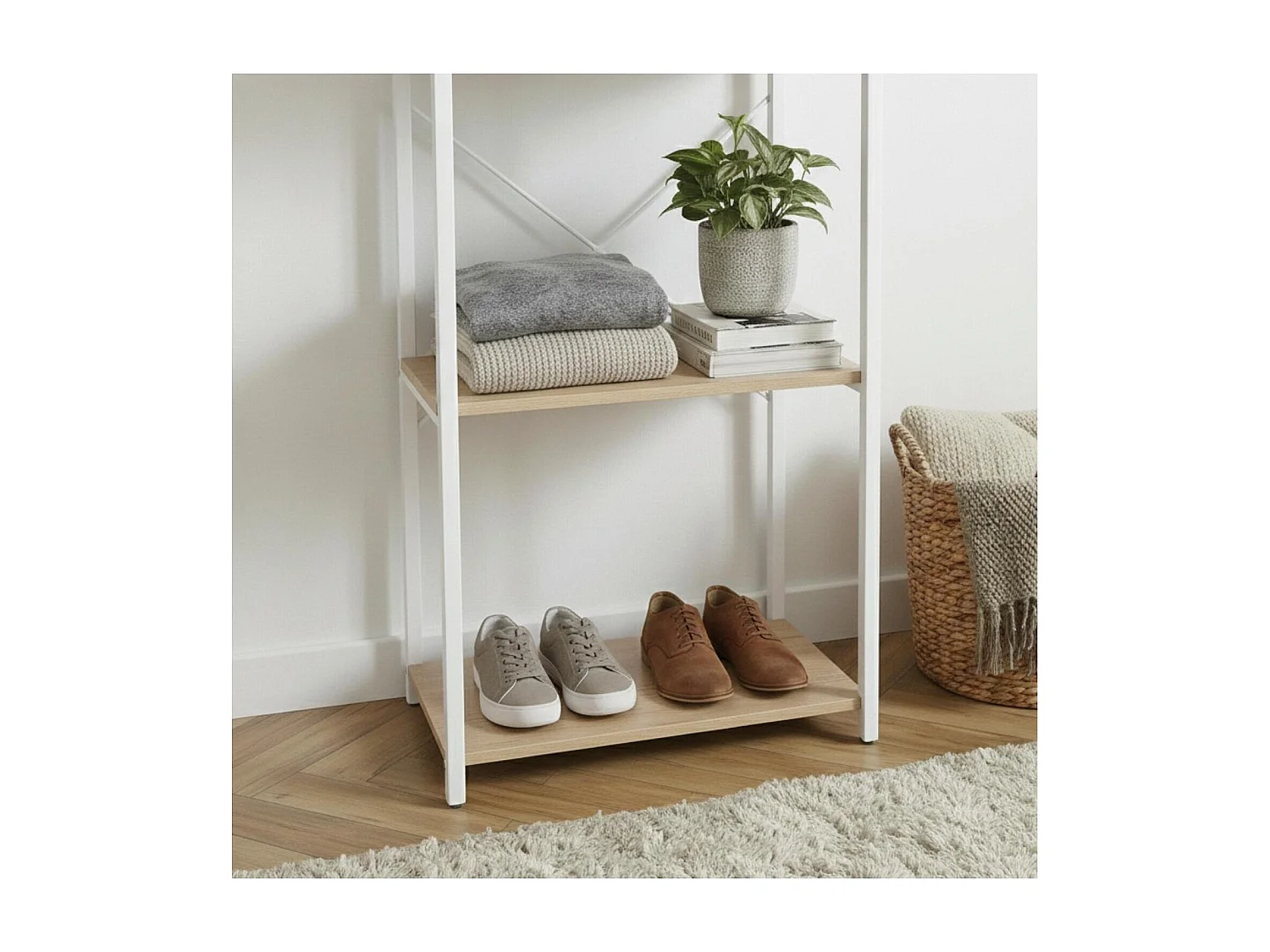 Kleiderständer aus Holz und Metall 50x200cm JUNE