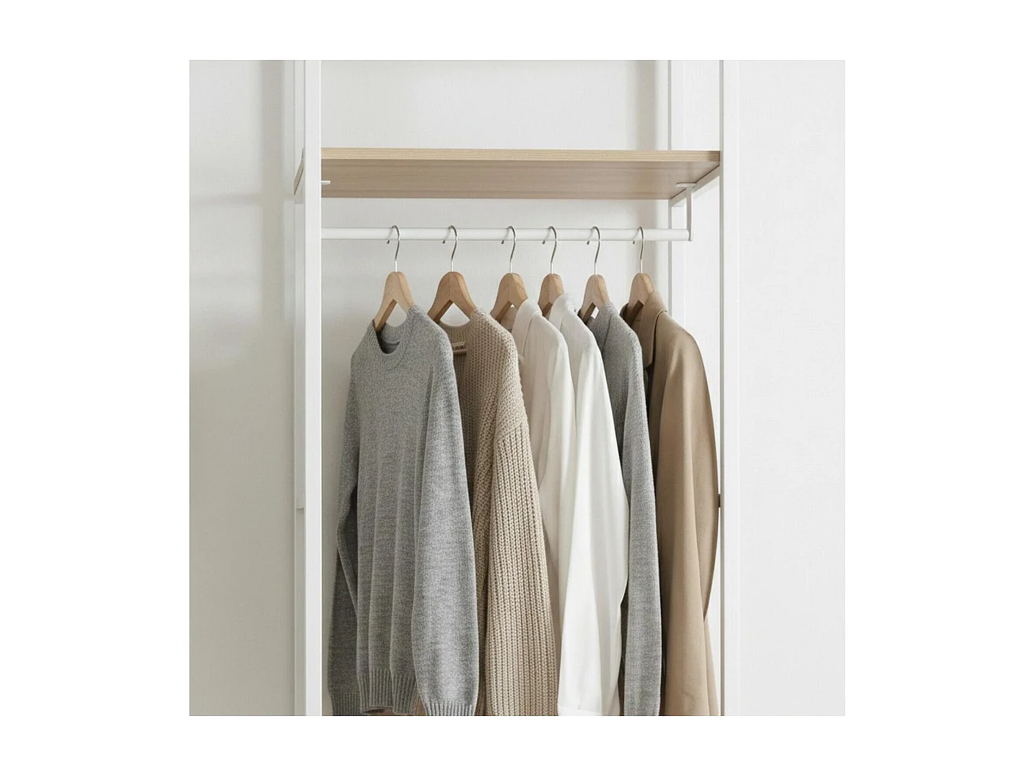 Kleiderständer aus Holz und Metall 50x200cm JUNE