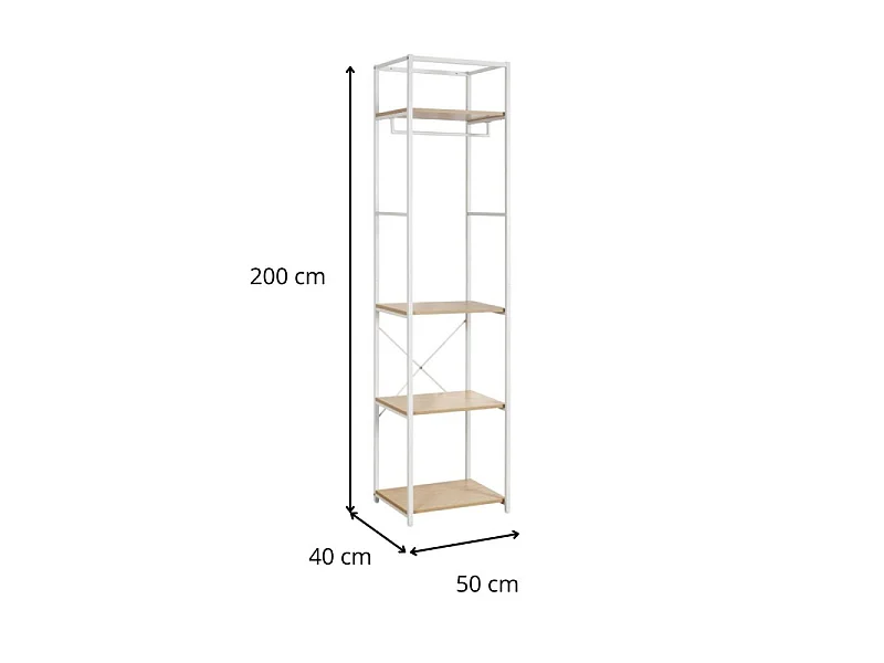 Appendiabiti in legno e metallo 50x200cm GIUGNO