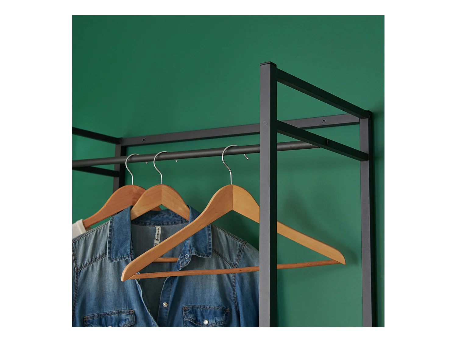 3er-Set ASHTON Kleiderständer aus Holz und Metall
