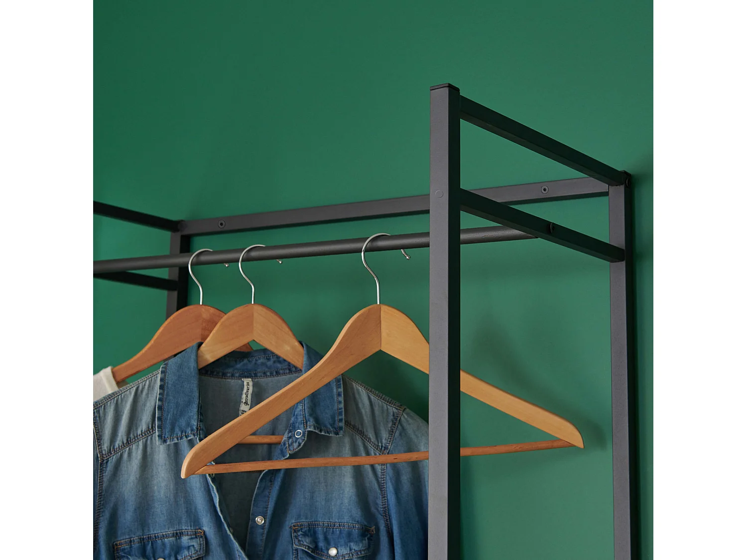 2er-Set ASHTON Kleiderständer aus Holz und Metall