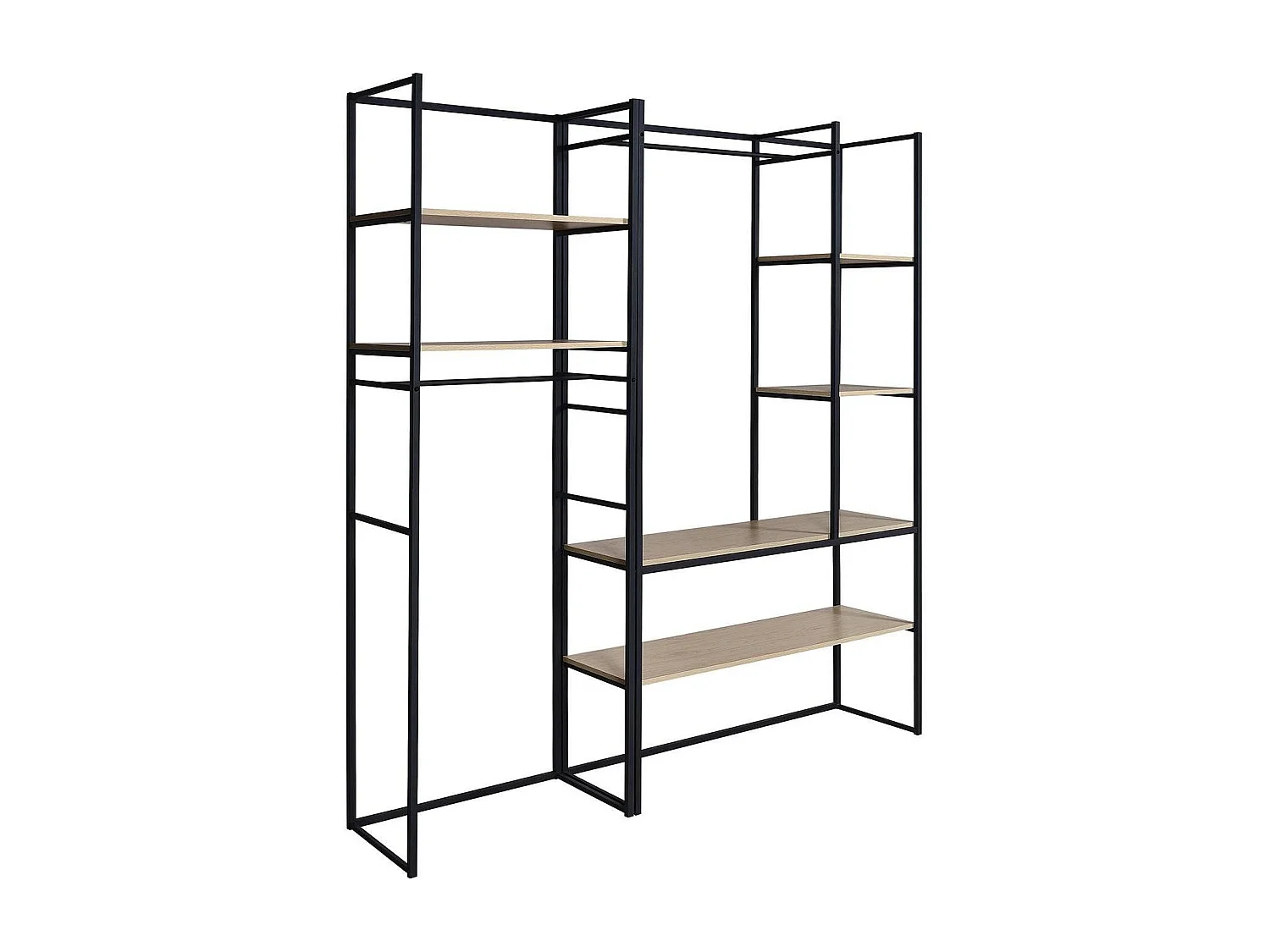 2er-Set ASHTON Kleiderständer aus Holz und Metall