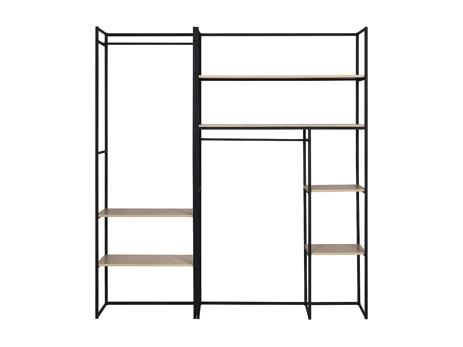 2er-Set ASHTON Kleiderständer aus Holz und Metall